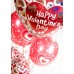 5 Balloon Staggered Centerpiece - Valentine's Day